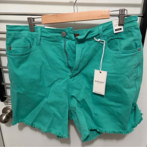 Judy Blue Pants - Judy Blue Women's Teal Jean Shorts